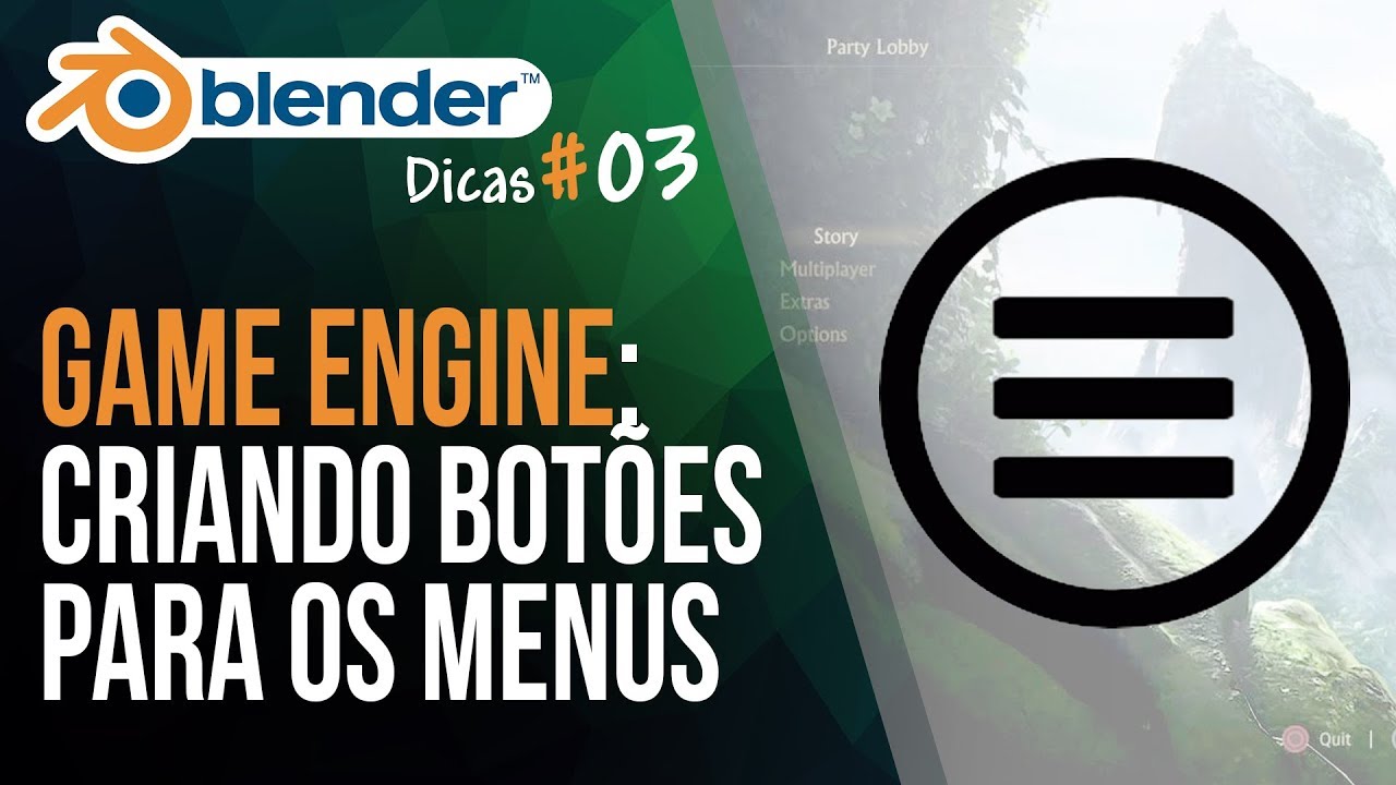 Adicionando Botões nos Menus - Tutorial: Blender Game Engine