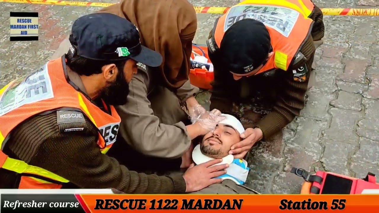 Rescue 1122 | Refresher Training| station 55 Mardan | CPR | Fire Fighting| First Aid|