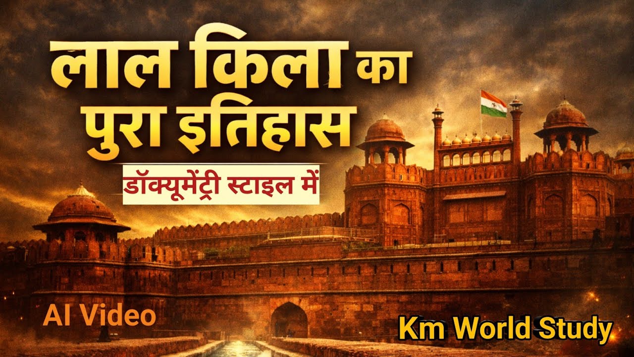 🏰लाल किला का इतिहास | Red Fort History in Hindi | red fort ai video |Documentary Style 💯