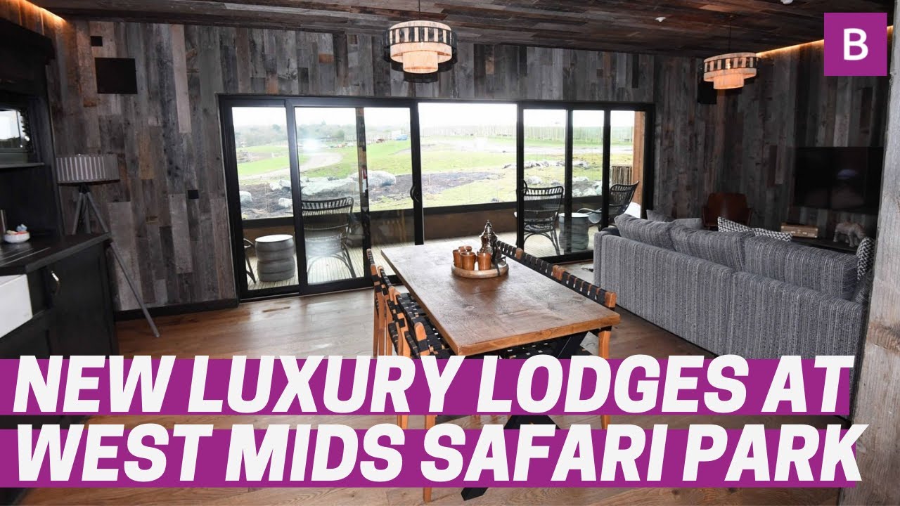 West Midlands safari park open luxury new lodges overlooking animals