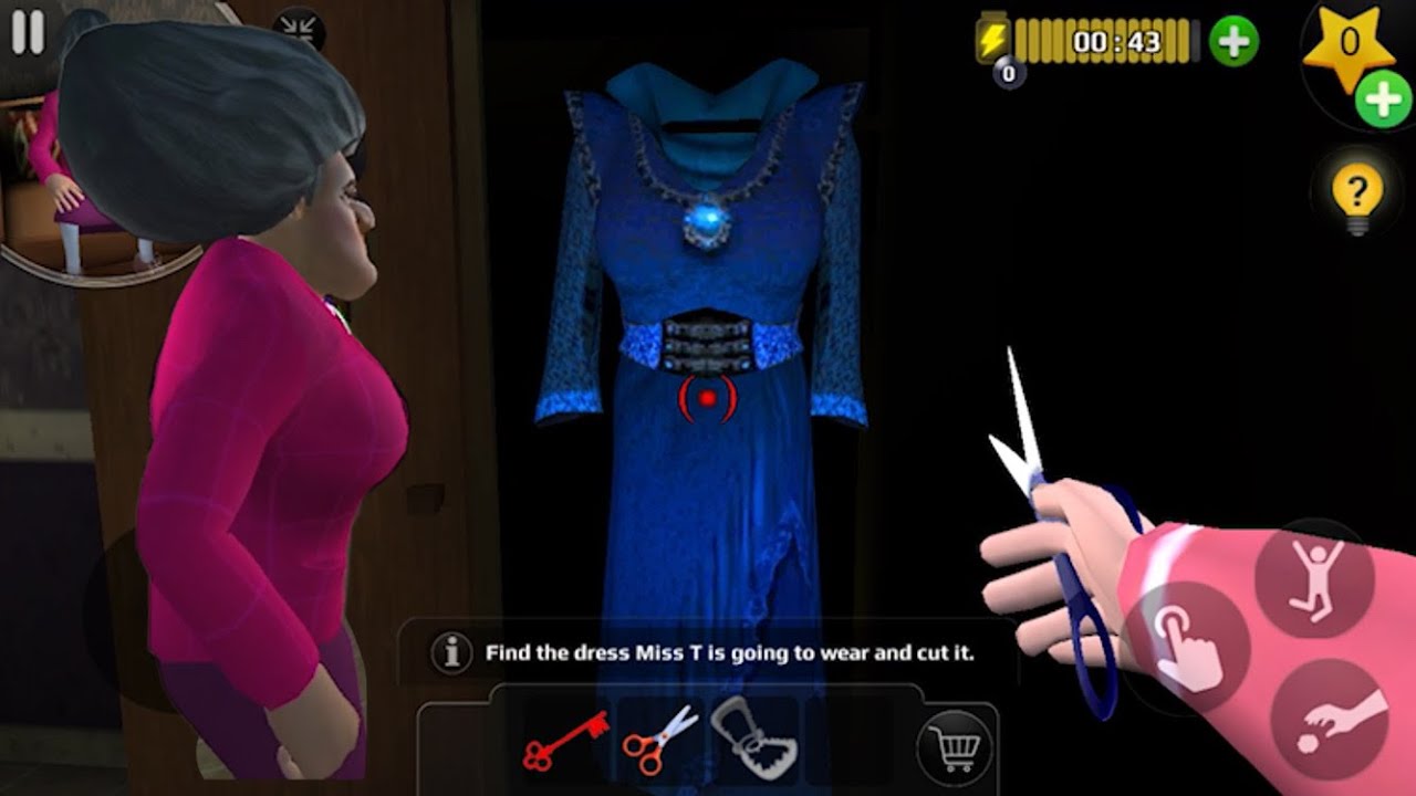 Scary Teacher 3d - Ruin Miss T Favourite Dress Cut Gameplay