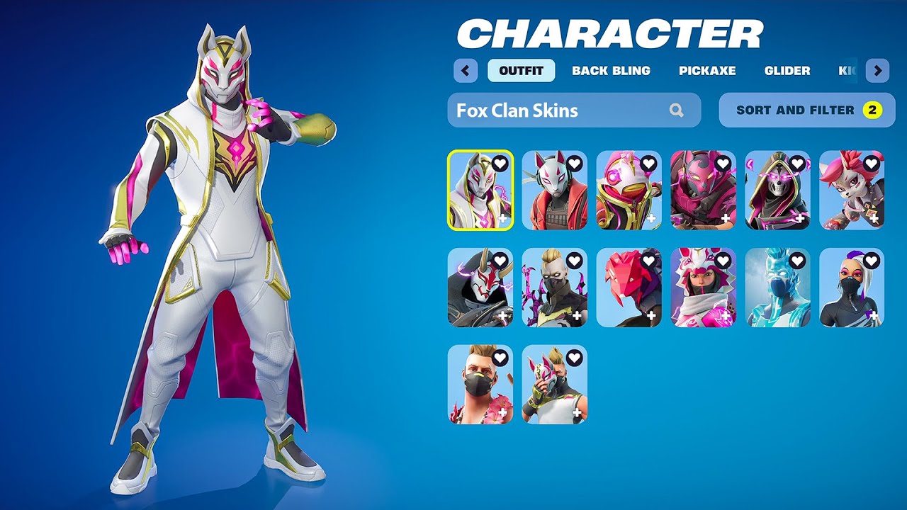All Fox Clan Skins in Fortnite (2018 - 2025)
