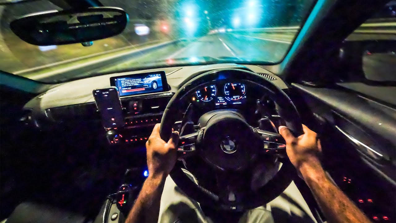 POV MOTORWAY DRIVE IN A 730BHP BMW M140I **NIGHT TIME**