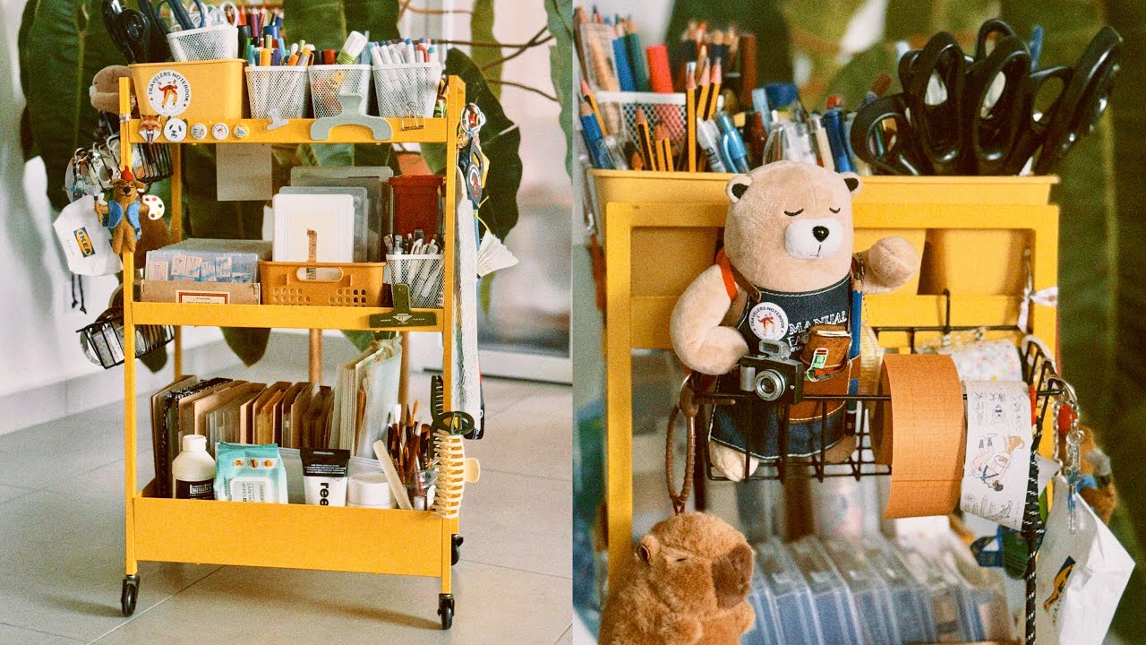 Art Trolley Tour | How I Organize My Stickers, Stationery & Rubber Stamps