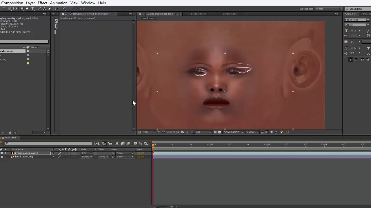 How to animate crying character (with tears) in Iclone 7