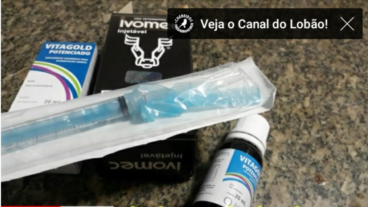 Ivomec com vitagold tratamento: ácaro de traqueia e penas,mal de newcastle, muda encruada , vermes.