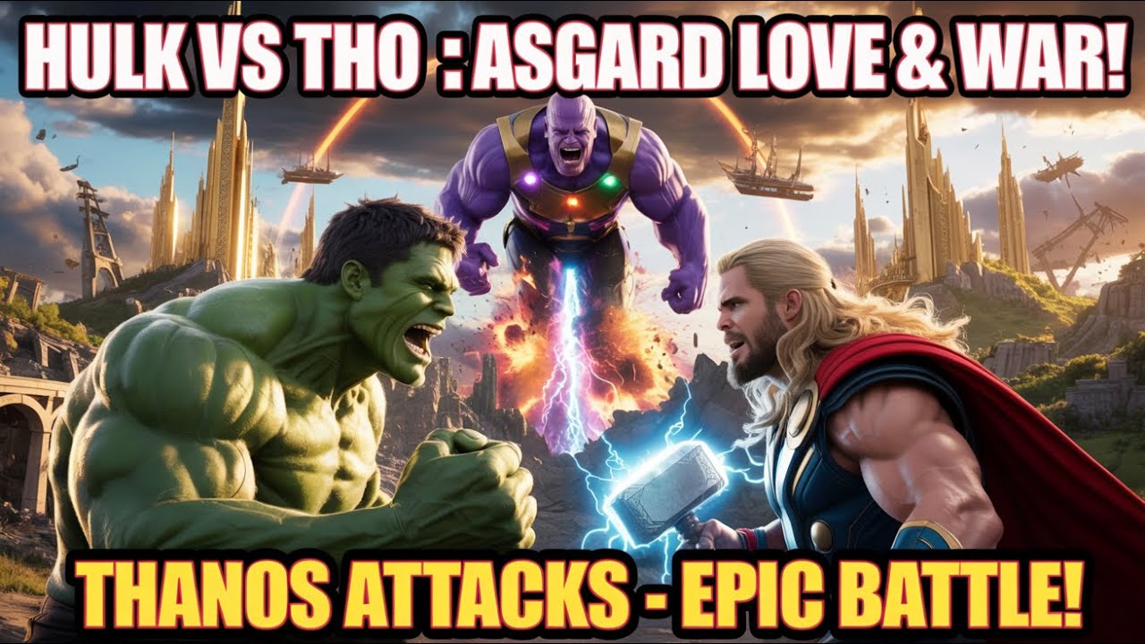 Hulk & Thor in Asgard | Epic Battle, Magic & Romance | AI Animated Story#Asgard #EpicBattle