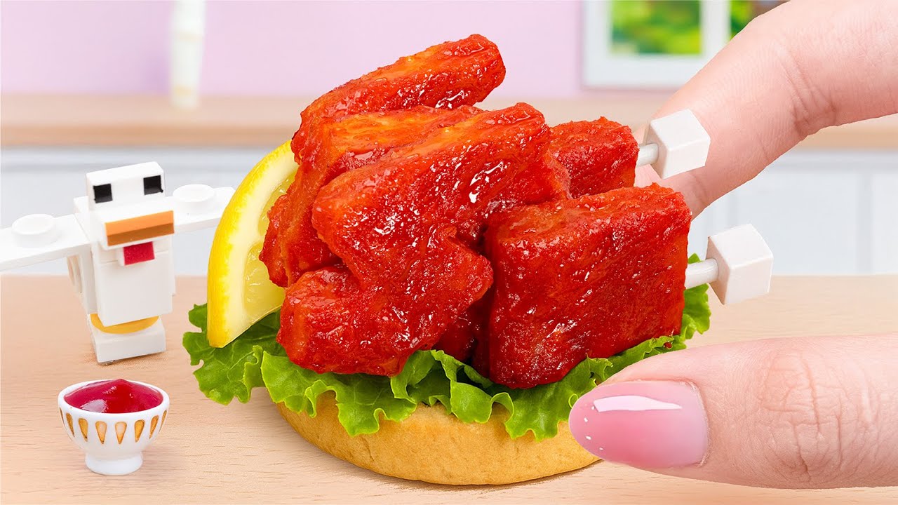 Miniature Cooking Crispy Minecraft Fried Chicken Recipe