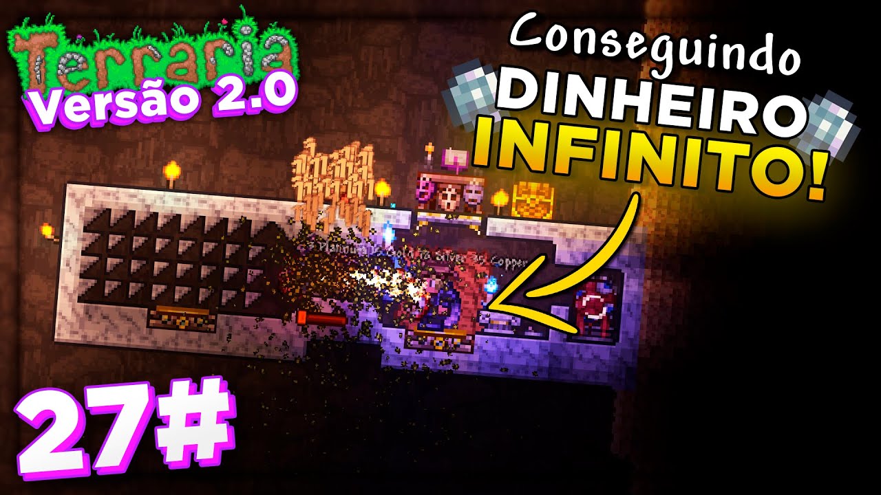 Essa Simples Farm dá DINHEIRO INFINITO no Terraria!! | Terraria 2.0 ep 27