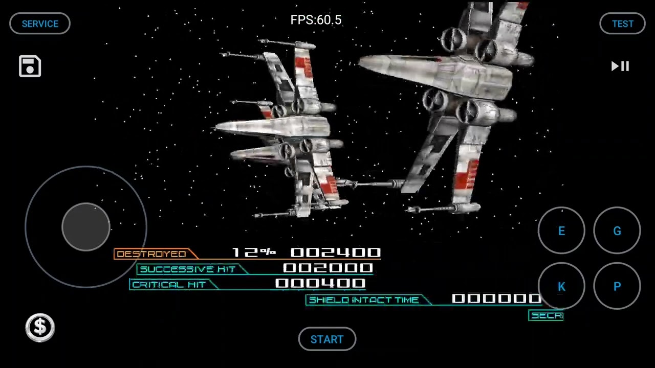 Retroid Pocket 5 Star Wars Arcade Super3 Emulator supermodel 3 gameplay