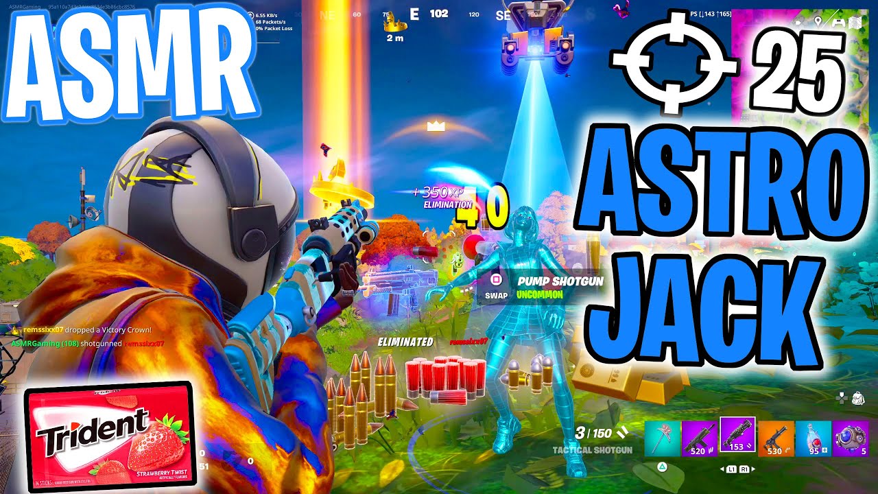 ASMR Gaming 😴 Fortnite Reload Astro Jack Relaxing Gum Chewing 🎮🎧 Controller Sounds + Whispering 💤