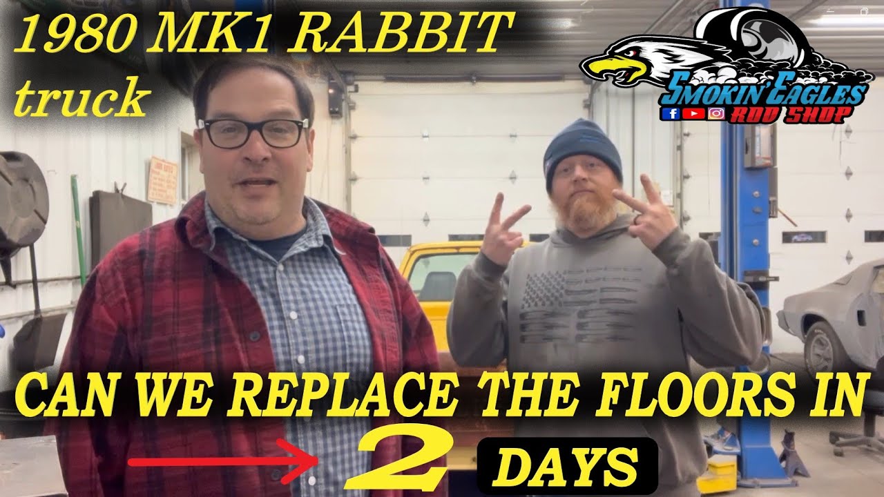WEEKEND WARRIORS REPLACE FLOOR PANS in 1980 VW Rabbit Truck Mk1 VR6 