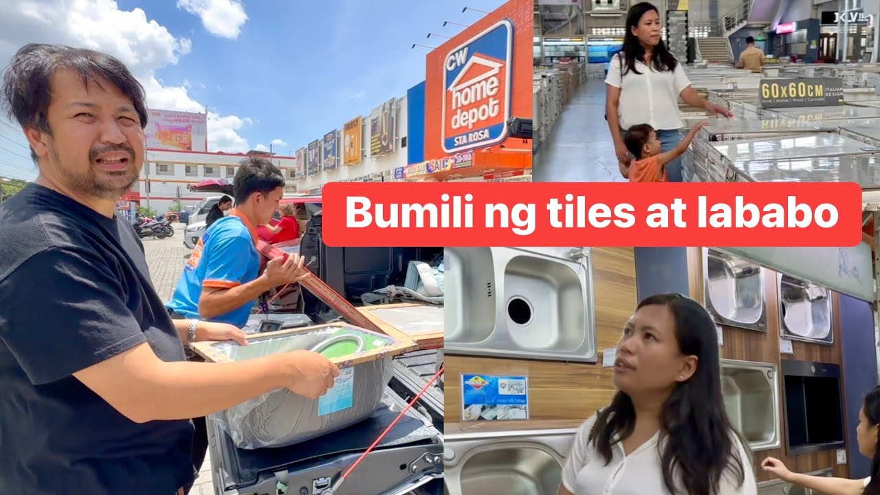 Bumili ng tiles at lababo sa CW Home Depot Sta. Rosa Laguna | Nagsimula na ang paggawa sa Kitchen