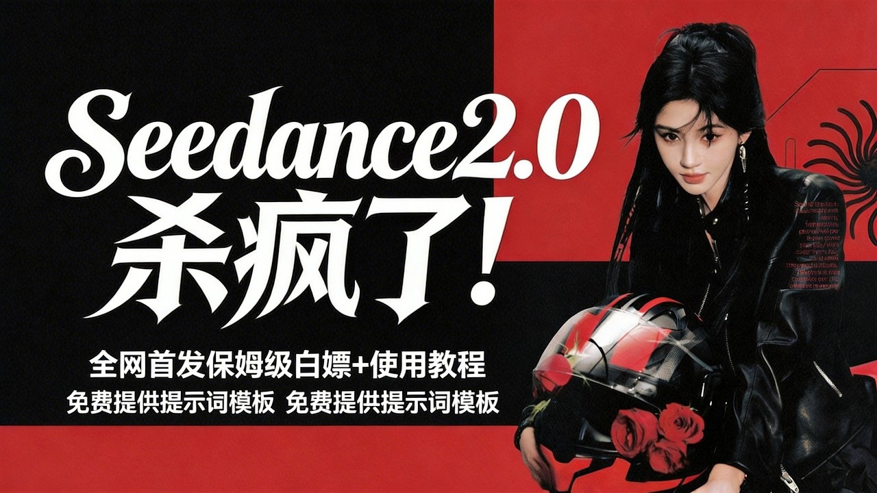 Seedance2.0 杀疯了！全网首发保姆级白嫖+完整视频教学&mdash;&mdash;免费提供提示词模板