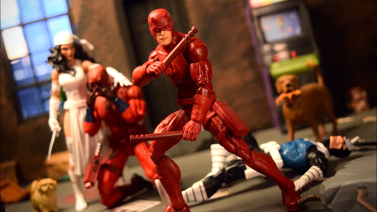 Upgrading the Marvel Legends Daredevil: The Man Without Fear 3-Pack Action Figure Review | Custom