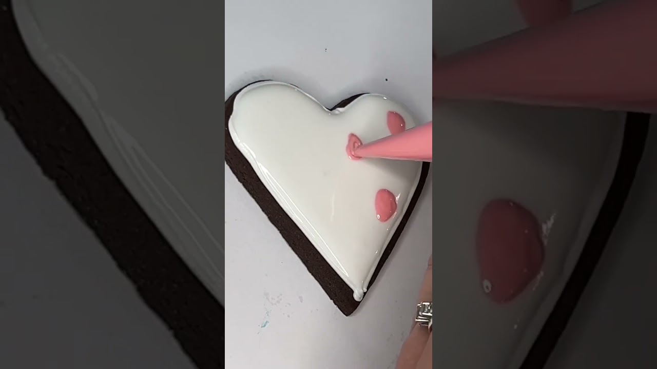 Roses for your sweetheart! Chocolate sugar cookies decorated with Royal icing.