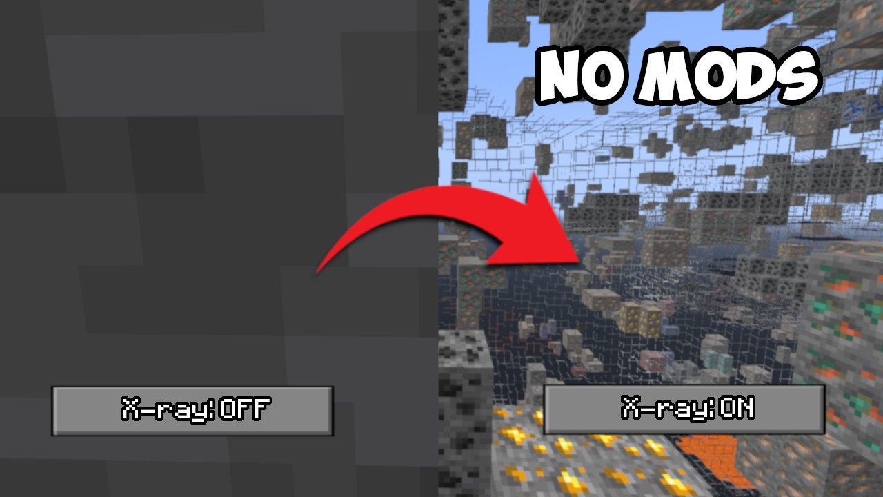 How To Get X-Ray In Minecraft WITHOUT Mods (ANY Version) [Xray Ultimate]
