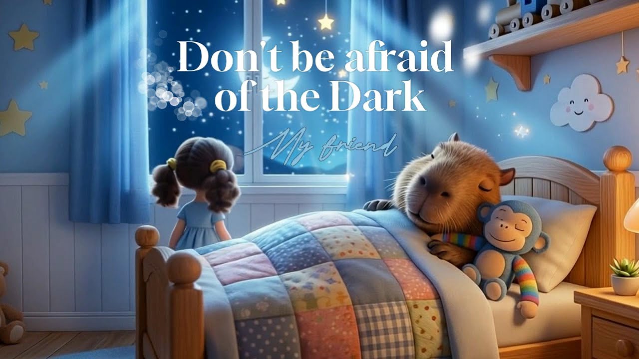 Don’t Be Afraid of the Dark 🌙 | Gentle Bedtime Song for Kids | Lilly & Cappy