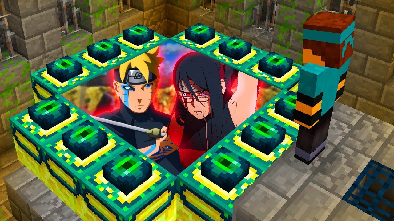 minecraft mas... Portal para o mundo do Boruto e Sarada