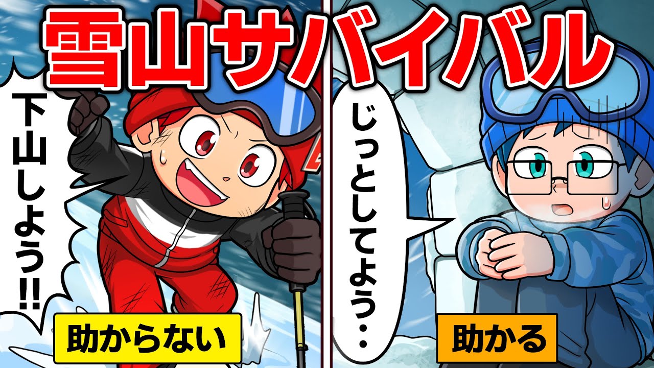 もしも雪山でサバイバルすることになったら【アニメ】