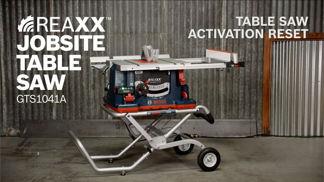 Bosch GTS1041A 10 in. REAXX Jobsite Table Saw - Activation Reset