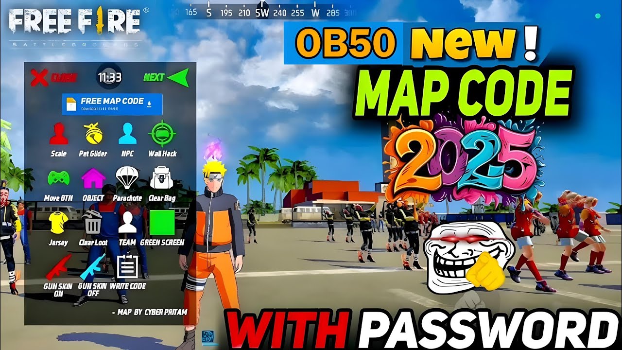 OB50 Naruto Bundles Craftland Mapcode | Naruto All In One Bermuda Mapcode 😱|  #craftland map code 