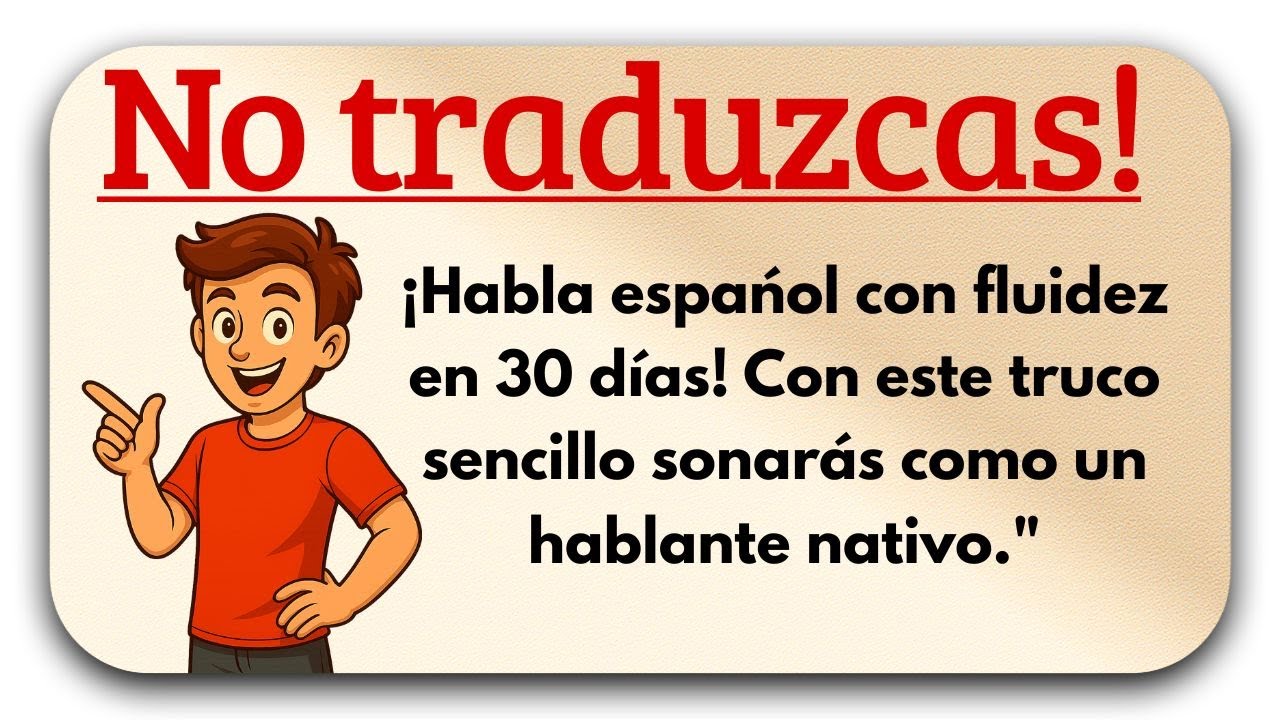 Pensar en epañol! Learn Spanish in 30 Days