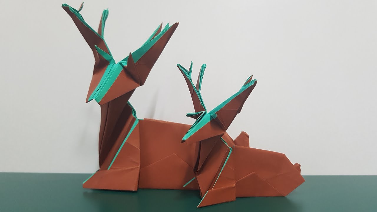 How to make paper deer-Origami Deer-Christmas Origami//종이 접기 사슴//摺紙小鹿//折纸小鹿