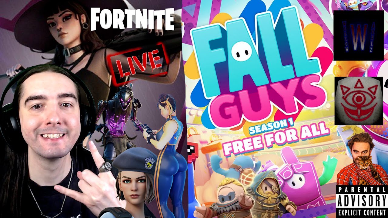 🔴 LIVE Fall Guys - Abstergo's Challenge And Fortnite With M3Croft, Willow Axelz And Zeldamaniac14