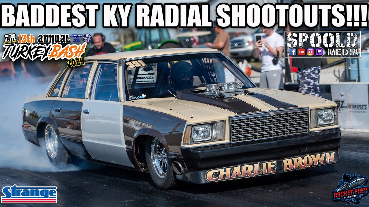 DRAG RADIAL ACTION AT THE BASH!!!! SATURDAY SHOOTOUTS AT TURKEY BASH 2024 AT US60!!!