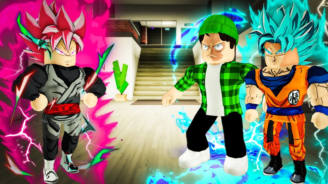 فيلم روبلوكس : انتقلت الى انمي دراغون بول لطلب المساعدة من غوكو وفيجيتا (غوكو بلاك دمر المدينة) 😱😈