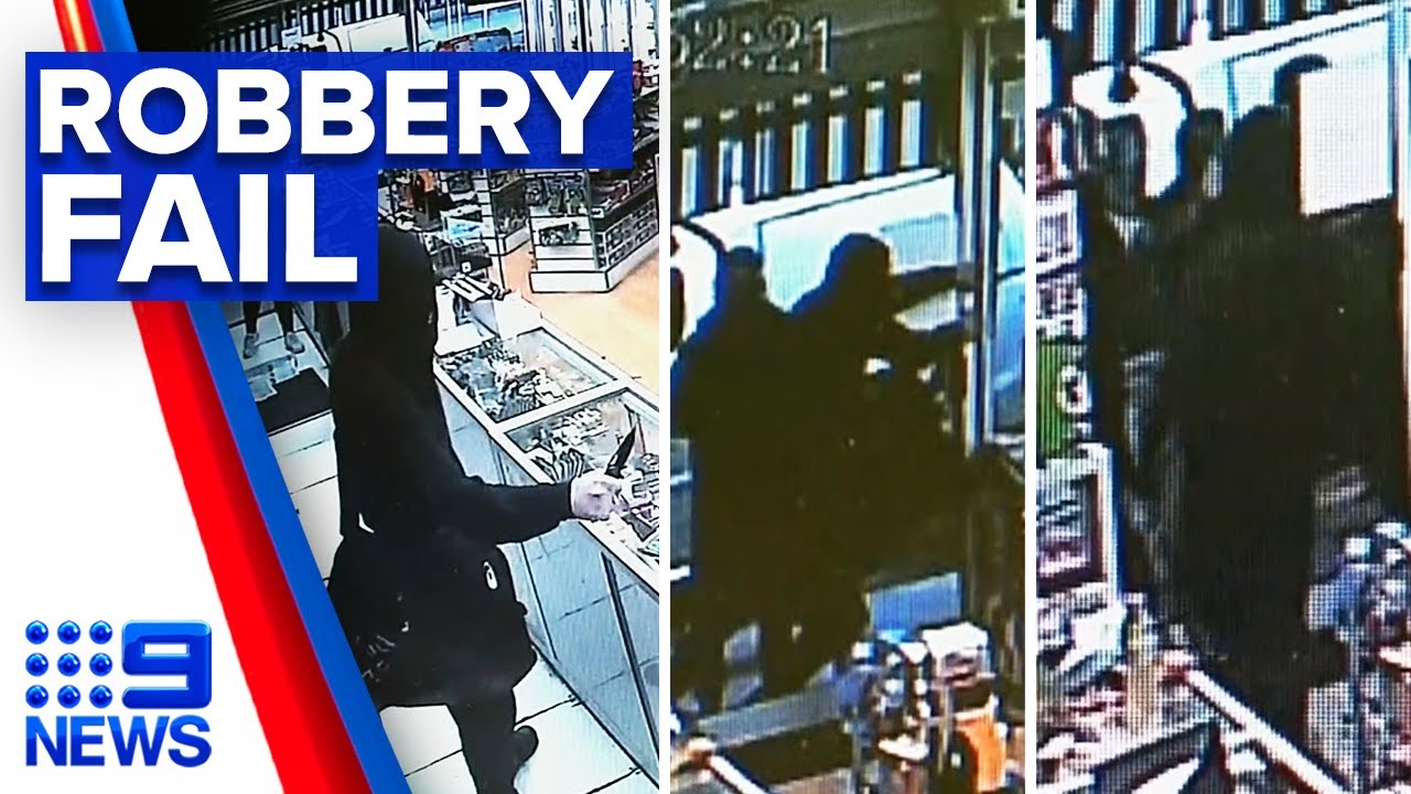 Masked teen cornered in failed alleged robbery | 9 News Australia