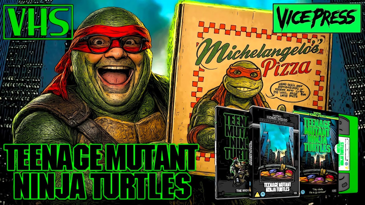 Распаковка VHS-кассеты с фильмом «Черепашки-ниндзя» (1990) от VICE PRESS.