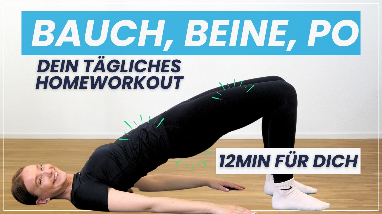 Bauch Beine Po &Uuml;bungen ohne Springen  - 12 Min. t&auml;glich f&uuml;r Anf&auml;nger