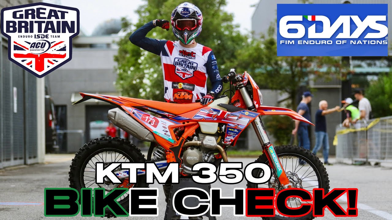 PRE ISDE ITALY BIKE CHECK!! // 2025 KTM 350 EXC-F // ACU TEAM GB TROPHY TEAM 