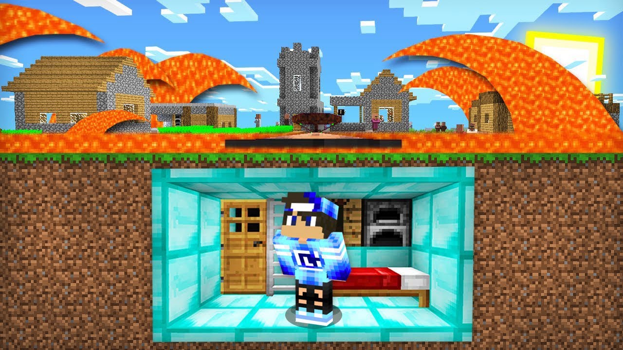 JAK UKRYĆ SIĘ PRZED TSUNAMI LAWY W MINECRAFT !