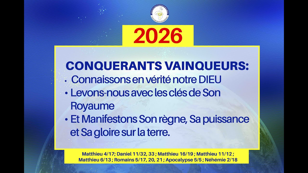 Nuit de la Bénédiction Divine pour une Conquête victorieuse | 31 Décembre 2025