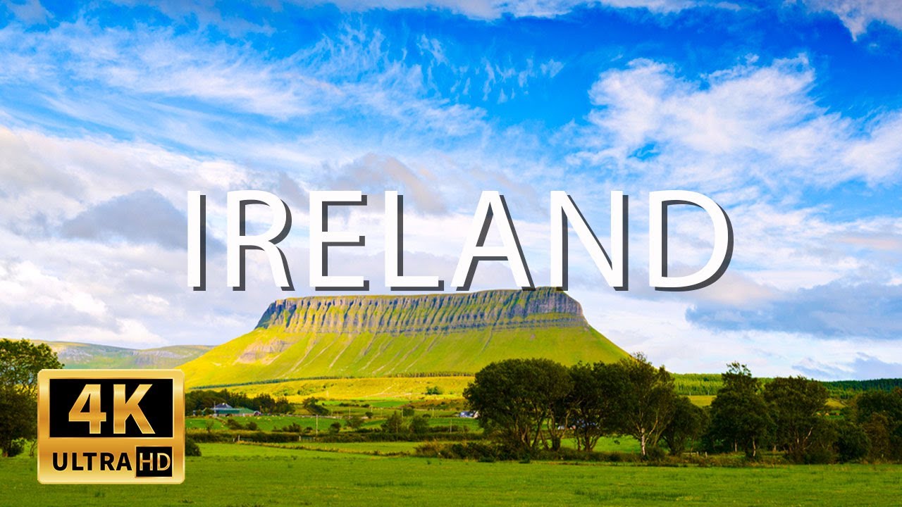 FLYING OVER IRELAND (4K UHD) — расслабляющая музыка и красивые видеоролики о природе (видео 4K UHD)