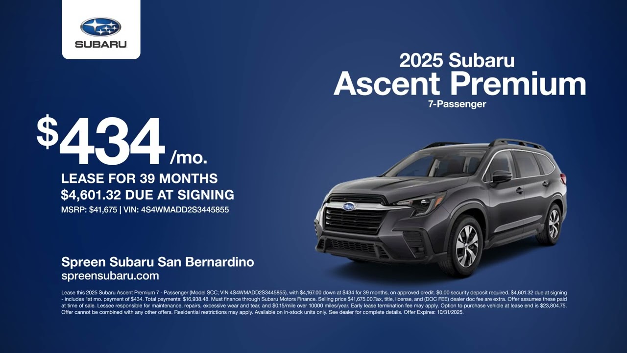Subaru Ascent 10/18/2025 6308979