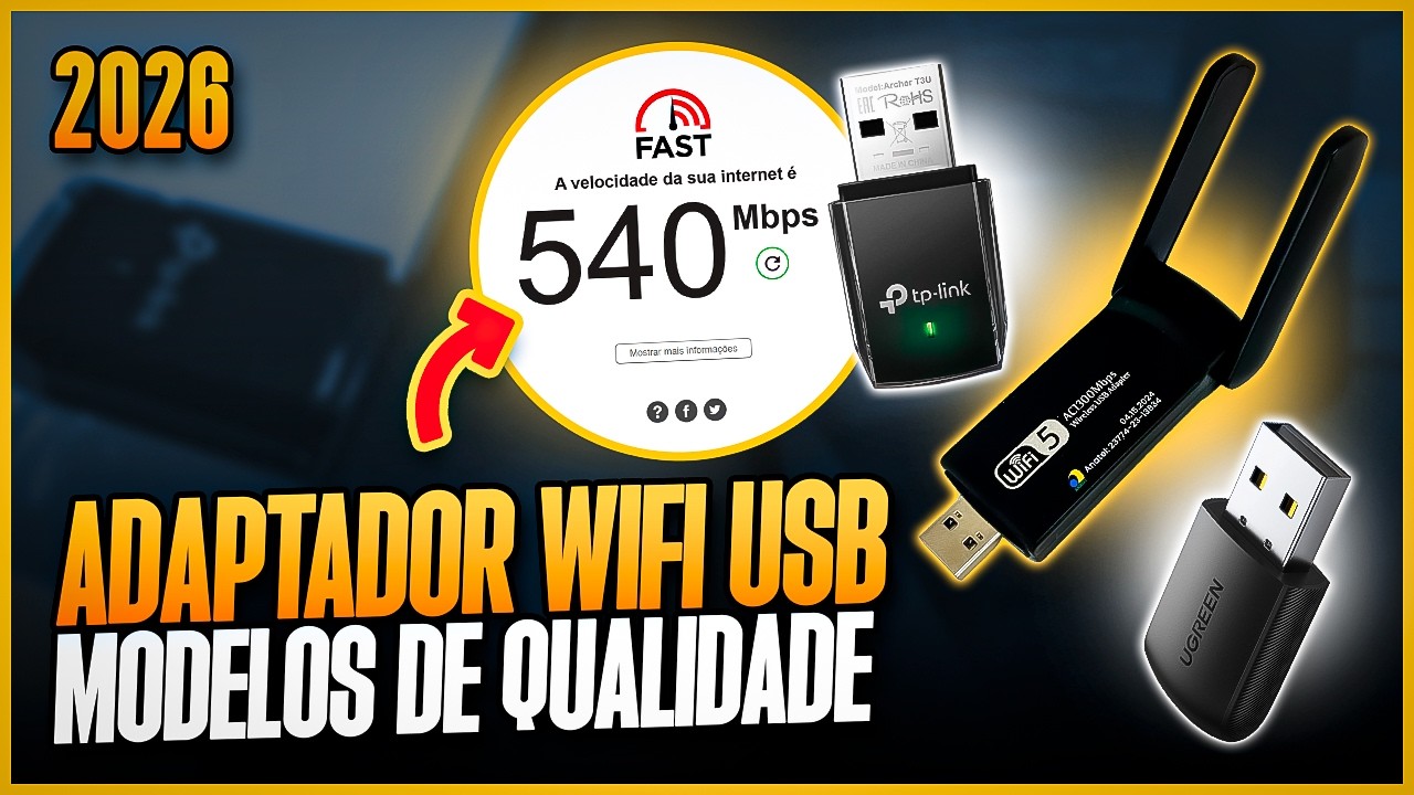 Qual ADAPTADOR WIFI Comprar em 2026? 3 Modelos Bons e Potentes - Melhores Adaptadores Wifi para PC