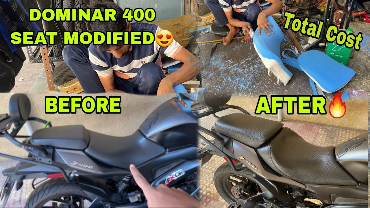 DOMINAR 400 SEAT MODIFIED 😍 | DETAILED VIDEO | TOTAL COST | APNI DOMI KI SEAT KARDI CHANGE #modified