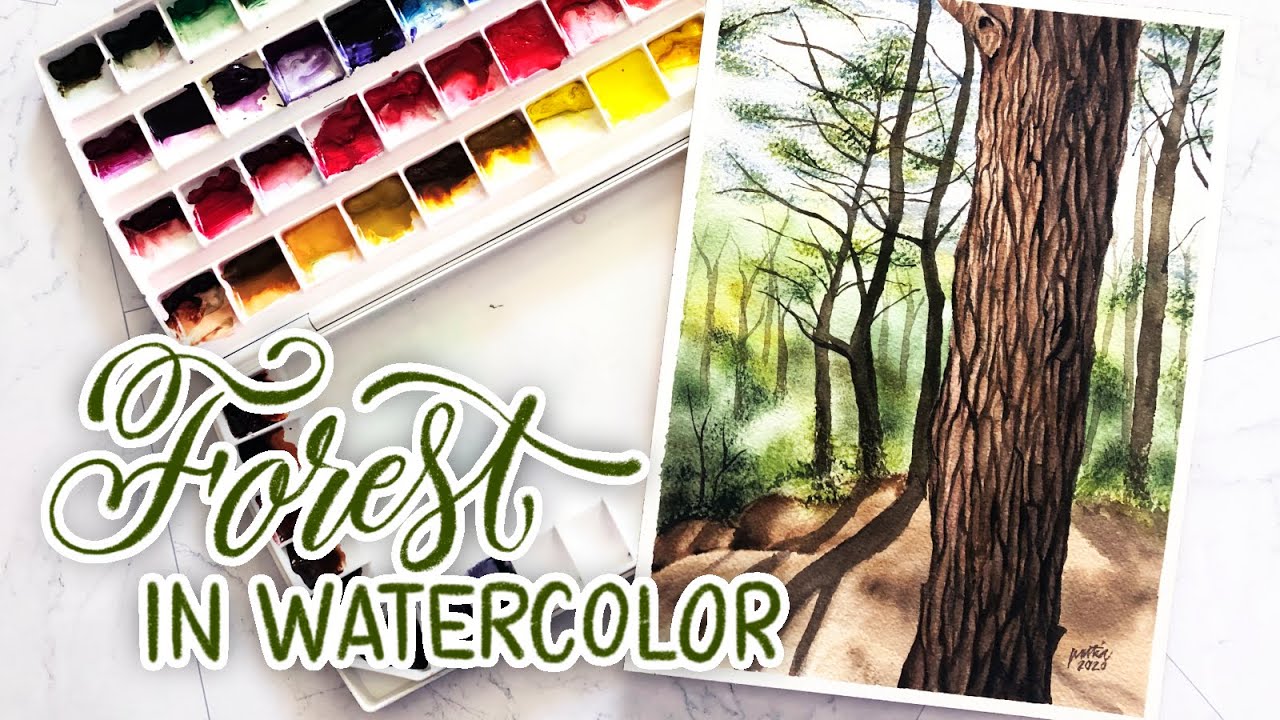 Forest in Watercolor: Painting Bark in Detail
