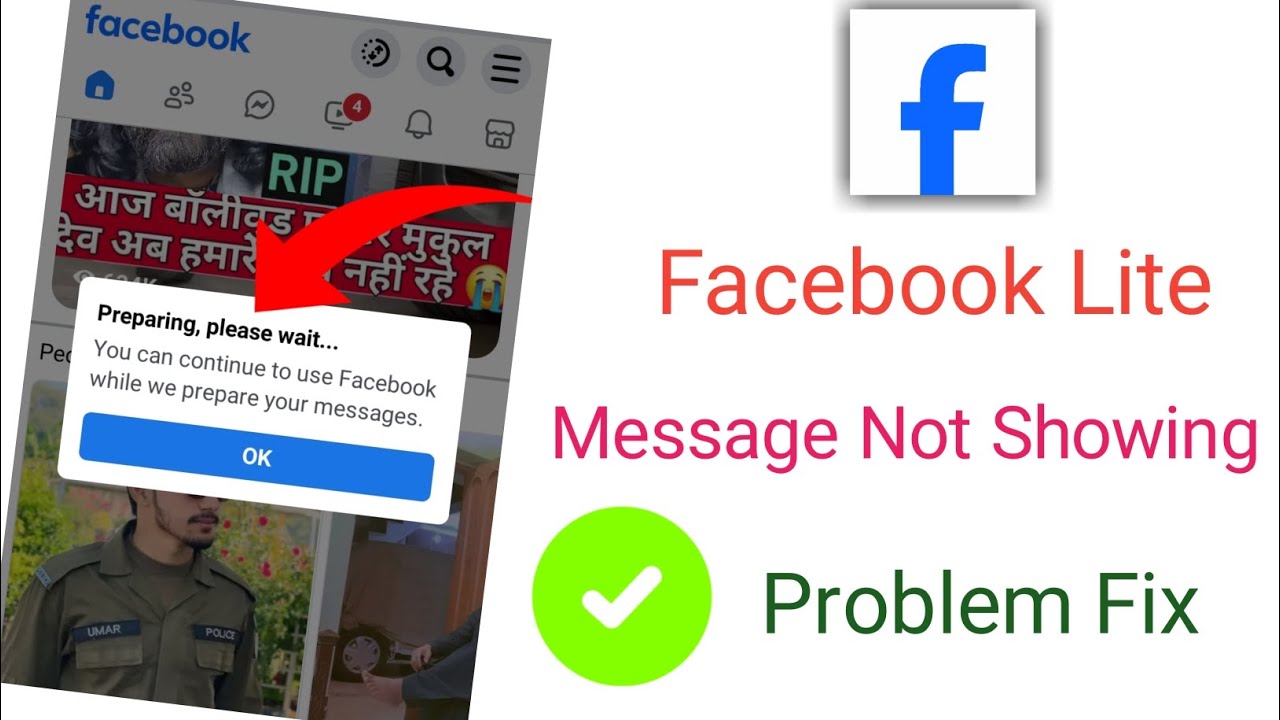facebook lite message not showing problem/fix facebook lite message not opening problem