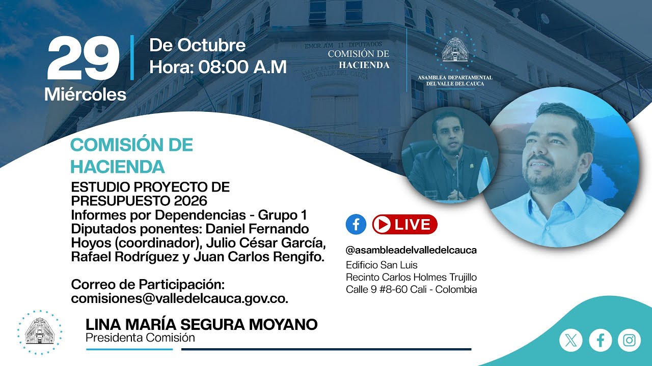 ASAMBLEA DEPARTAMENTAL SESION COMISION 29 DE OCTUBRE DEL 2025
