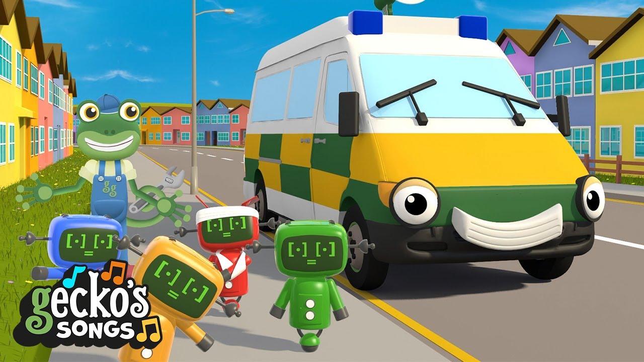 Amber The Ambulance Song | 🎵Classic Nursery Rhymes for Kids🎵Gecko's Garage