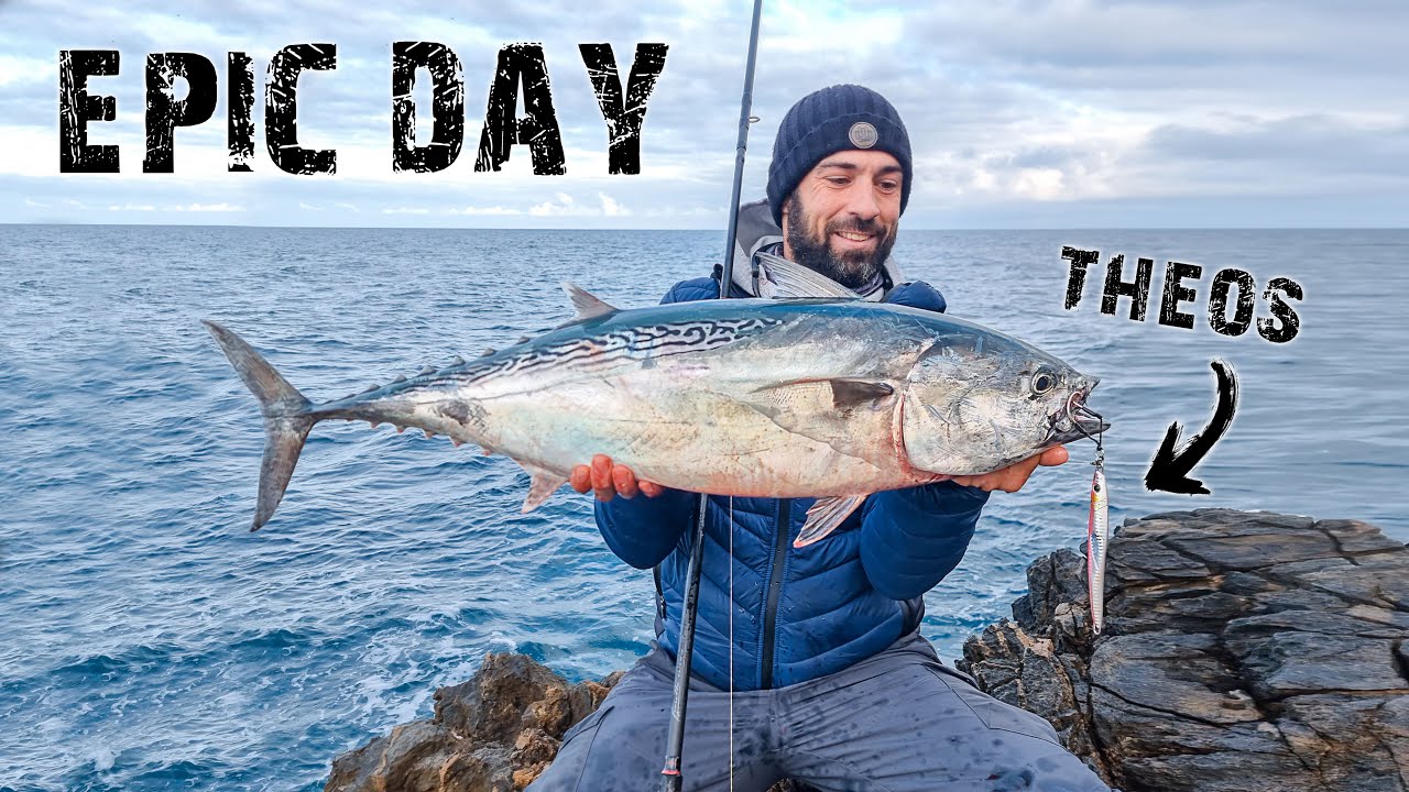 TRE grossi ALLETTERATI nello stesso giorno ! SHORE JIGGING con il nuovo THEOS