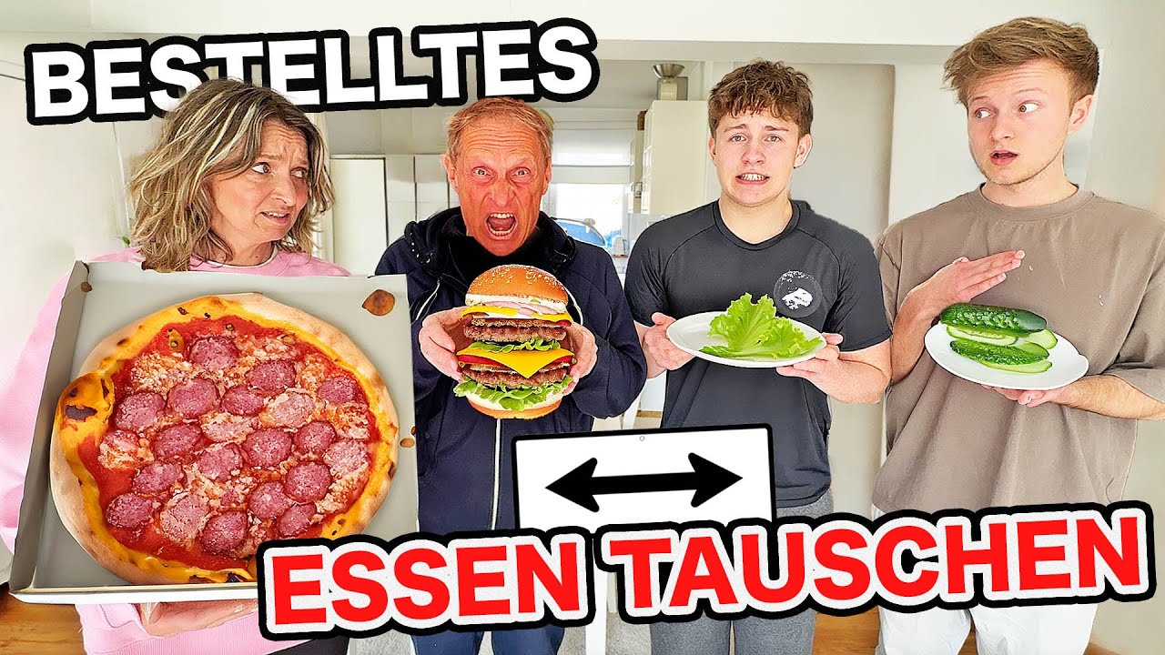 Bestelltes ESSEN TAUSCHEN für einen Tag