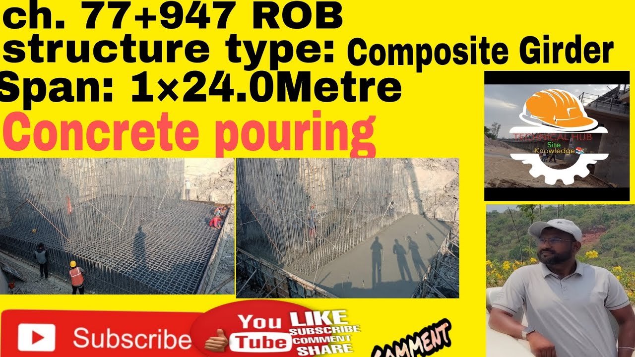 Ch. 77+947 ROB A1 abutment raft casting- in progress 