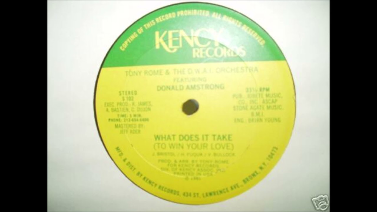 TONY ROME & THE D W A I ORCHESTRA¤¤¤¤What Does It Take¤¤KENCY Records¤1981