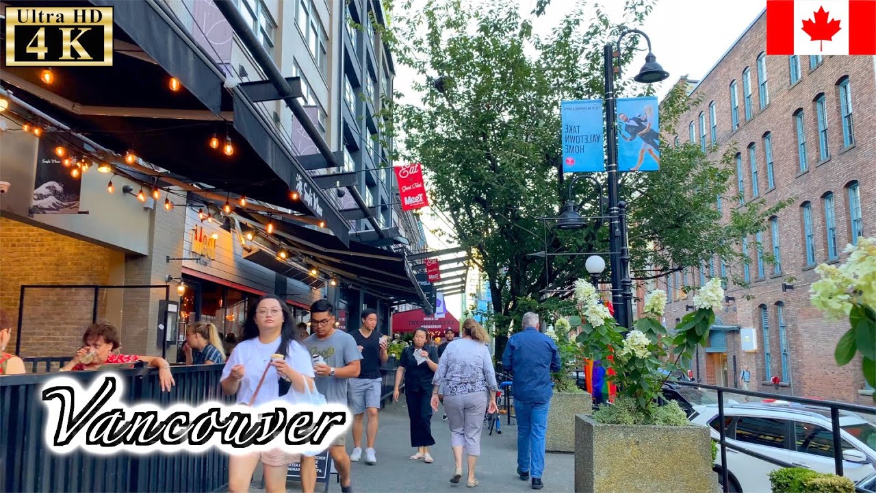 🇨🇦【4K】Vancouver Summer Walk - Yaletown’s old redbrick warehouses (August, 2021)